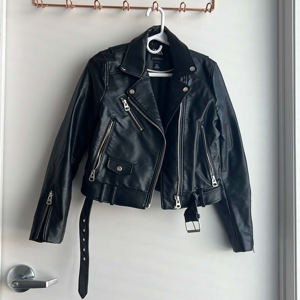 Zara women’s leather jacket